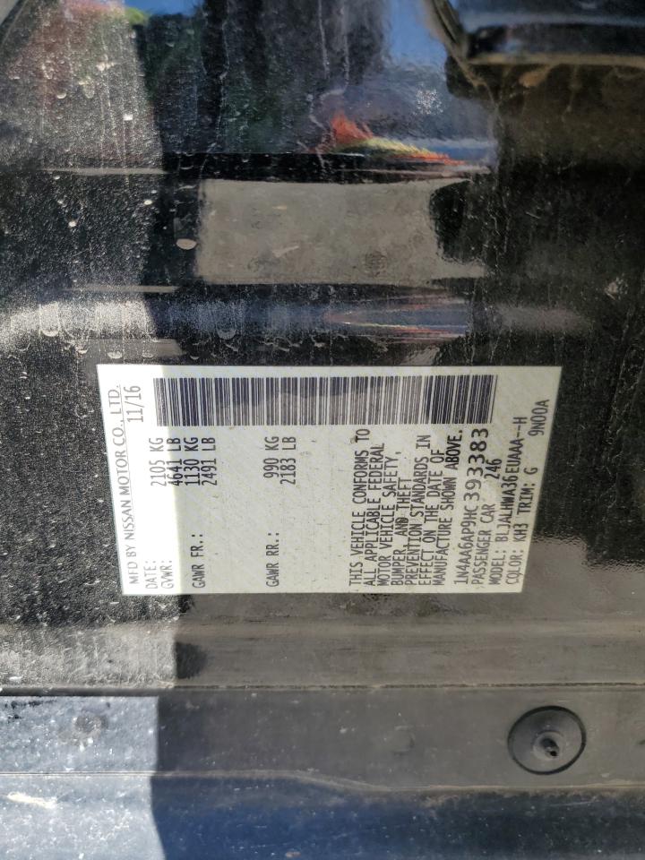 2017 Nissan Maxima 3.5S VIN: 1N4AA6AP9HC393383 Lot: 84870245