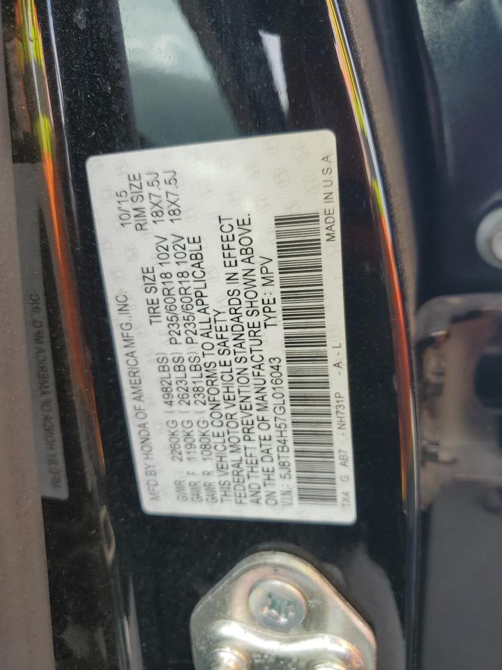 2016 Acura Rdx Technology VIN: 5J8TB4H57GL016043 Lot: 84864955