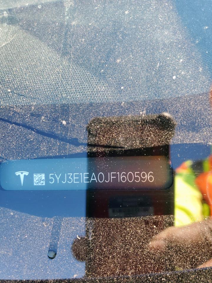 2018 Tesla Model 3 VIN: 5YJ3E1EA0JF160596 Lot: 90471335