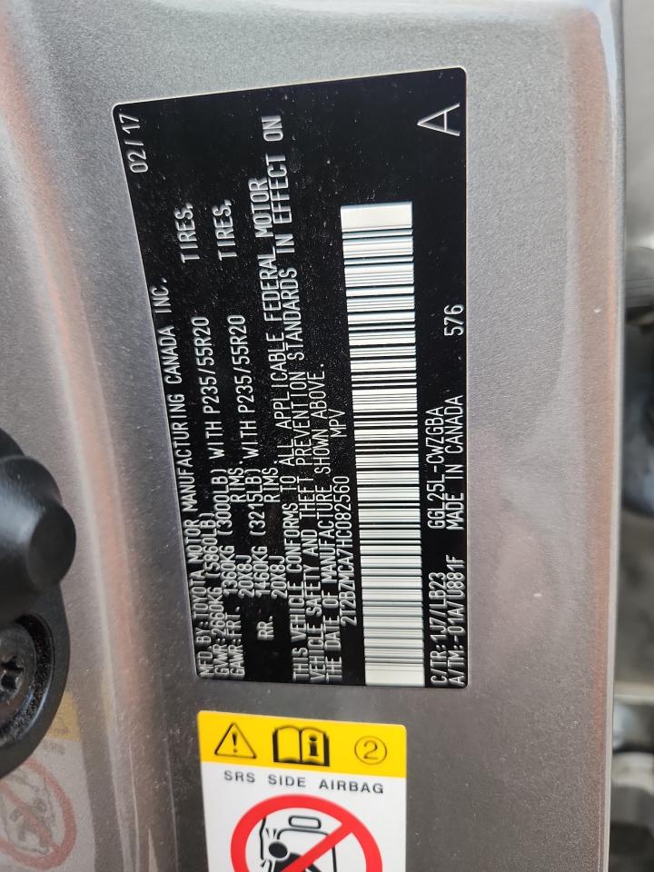 2017 Lexus Rx 350 Base VIN: 2T2BZMCA7HC082560 Lot: 81748725