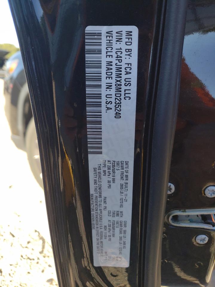 2021 Jeep Cherokee Latitude Lux VIN: 1C4PJMMX8MD235240 Lot: 87434665