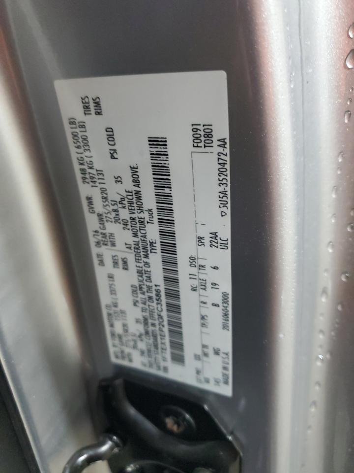 2016 Ford F150 Super Cab VIN: 1FTEX1EP2GFC35861 Lot: 86526895