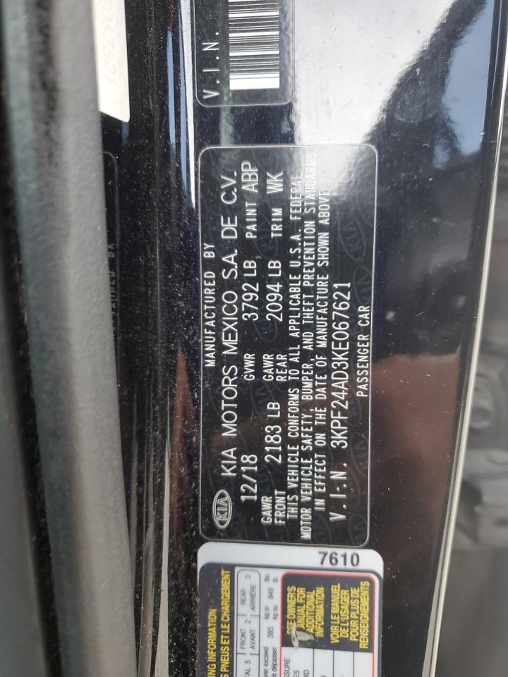 2019 Kia Forte Fe VIN: 3KPF24AD3KE067621 Lot: 82353585