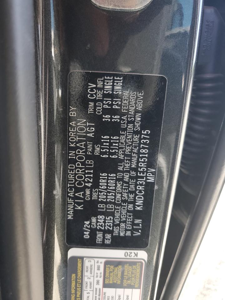 2024 Kia Niro Ex VIN: KNDCR3LE5R5187375 Lot: 85131855