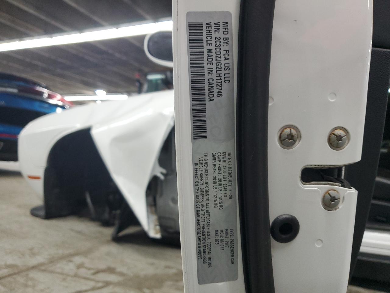 2020 Dodge Challenger Gt VIN: 2C3CDZJG2LH172746 Lot: 90112685