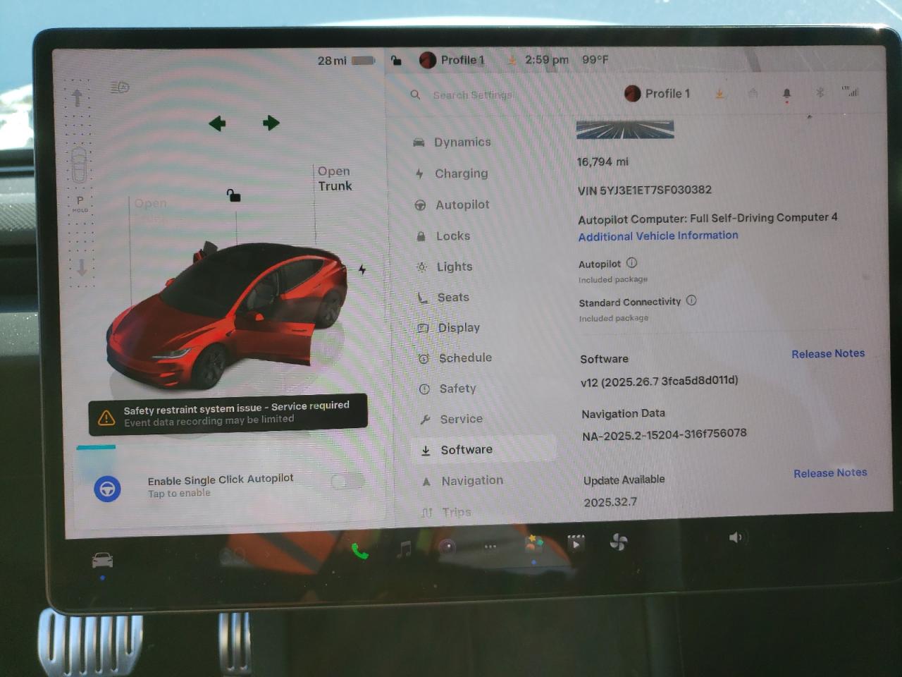 2025 Tesla Model 3 VIN: 5YJ3E1ET7SF030382 Lot: 82275465