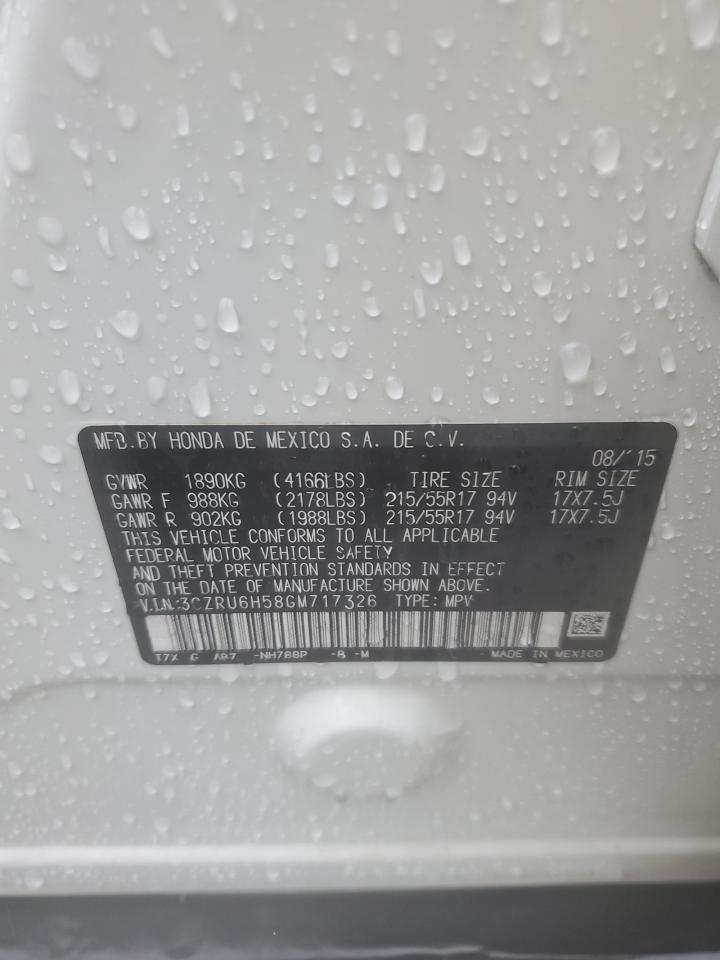 2016 Honda Hr-V Ex VIN: 3CZRU6H58GM717326 Lot: 85858425