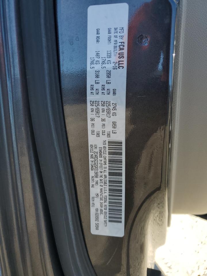 2016 Dodge Grand Caravan Sxt VIN: 2C4RDGCG2GR319090 Lot: 84881415