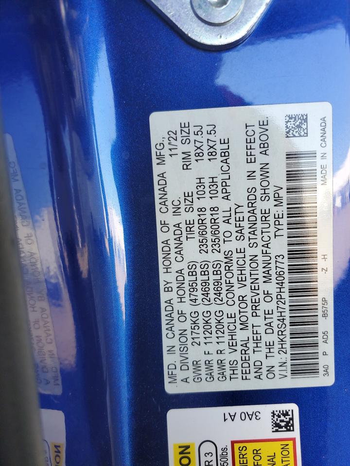 2023 Honda Cr-V Exl VIN: 2HKRS4H72PH406773 Lot: 89495845