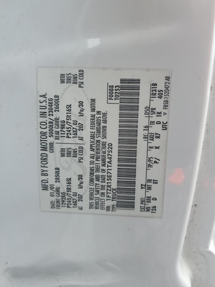 2001 Ford Ranger Super Cab VIN: 1FTZR15E71TA47520 Lot: 85282275