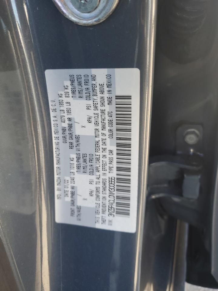 2022 Mazda 3 Preferred VIN: 3MZBPACL0NM300655 Lot: 85590495