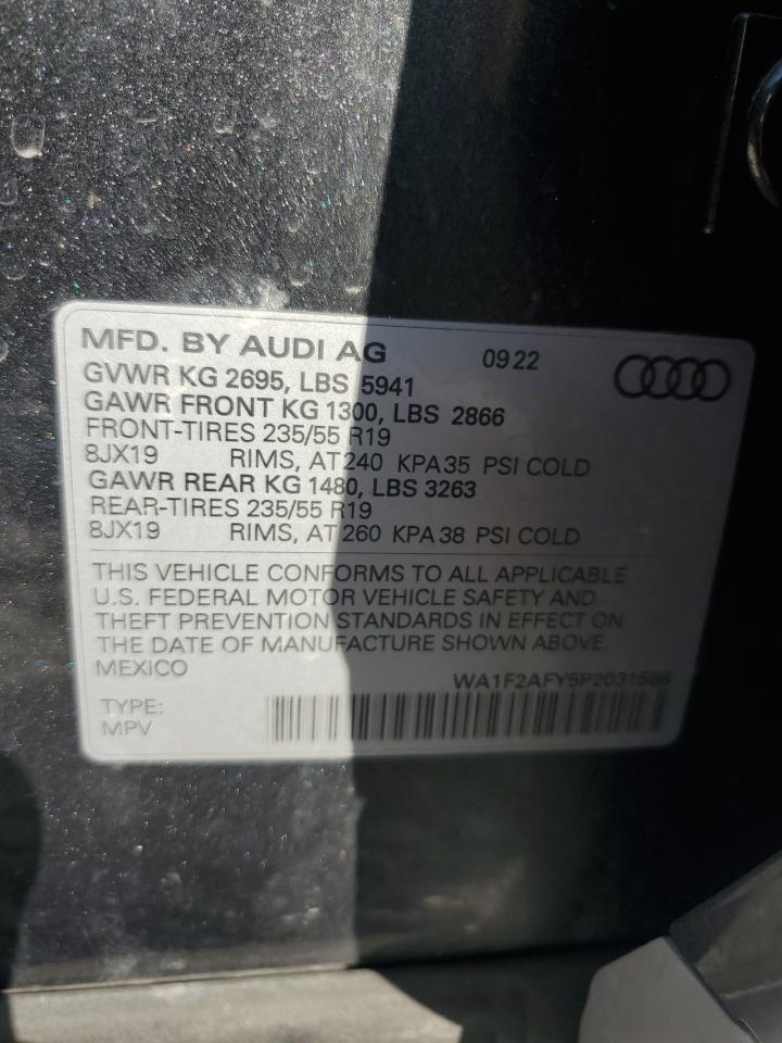 2023 Audi Q5 E Prestige 55 VIN: WA1F2AFY5P2031566 Lot: 86126195