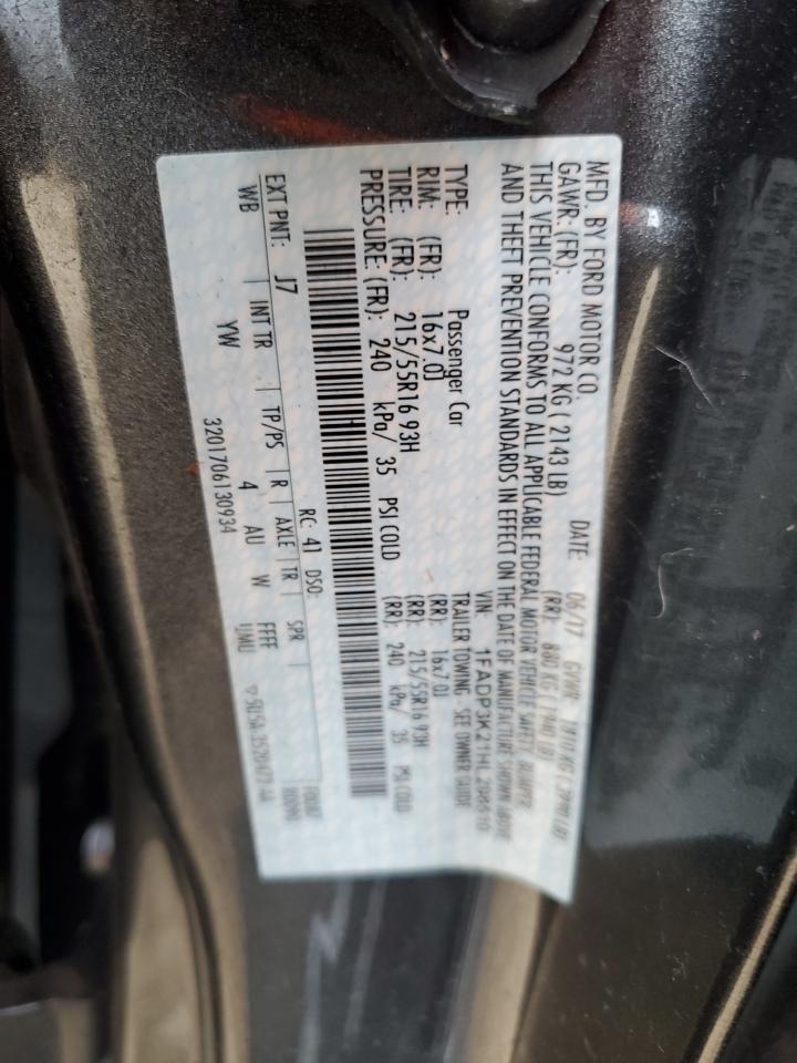 2017 Ford Focus Se VIN: 1FADP3K21HL298510 Lot: 85904805