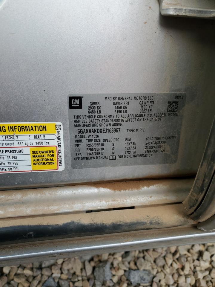 2014 Buick Enclave VIN: 5GAKVAKDXEJ163967 Lot: 82689205