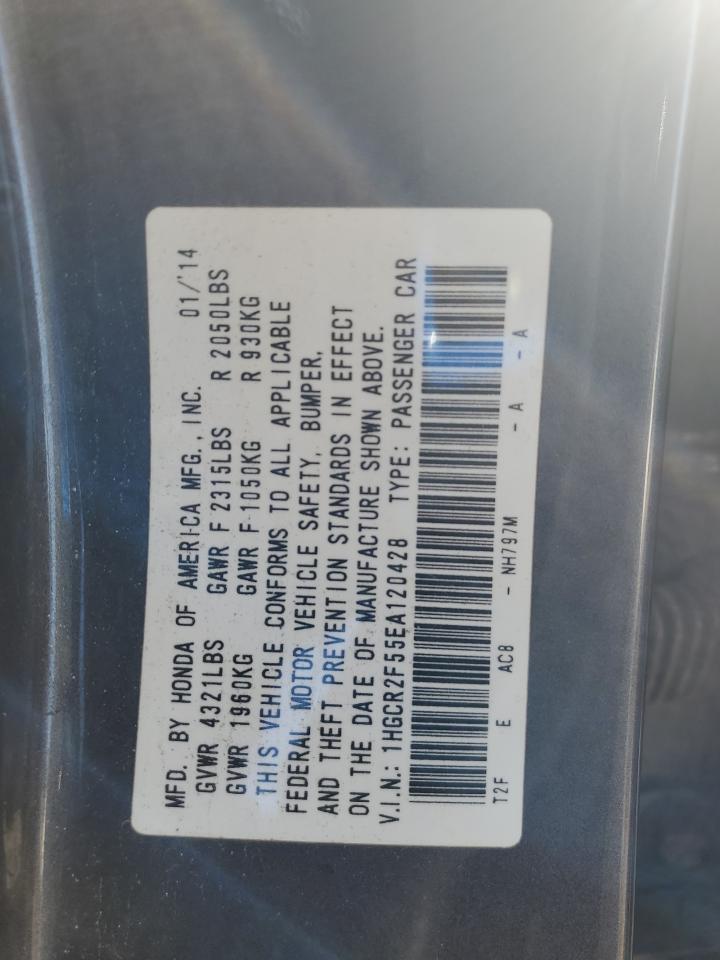 2014 Honda Accord Sport VIN: 1HGCR2F55EA120428 Lot: 84748575