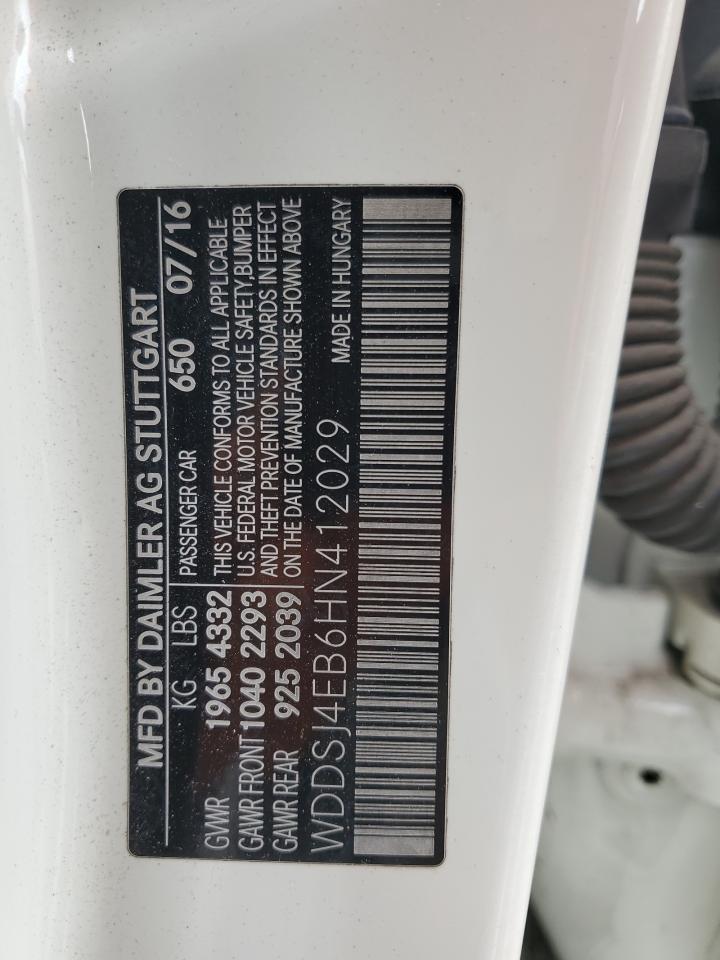 2017 Mercedes-Benz Cla 250 VIN: WDDSJ4EB6HN412029 Lot: 86522125