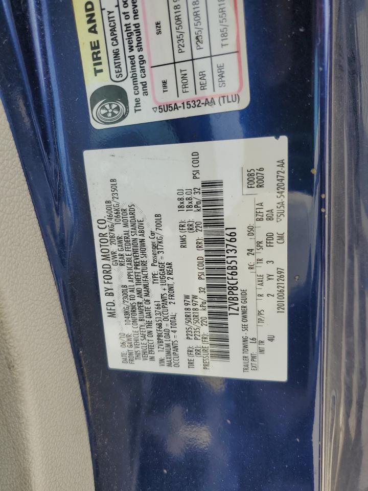 2011 Ford Mustang Gt VIN: 1ZVBP8CF6B5137661 Lot: 85108495