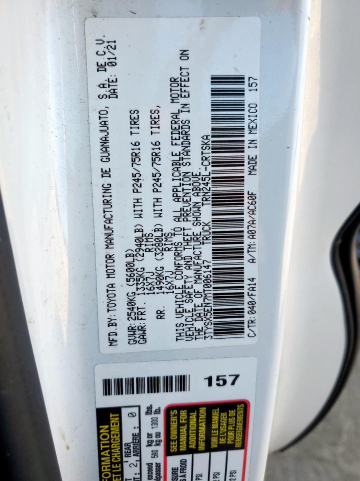 2021 Toyota Tacoma Access Cab VIN: 3TYSX5EN7MT006147 Lot: 85543935