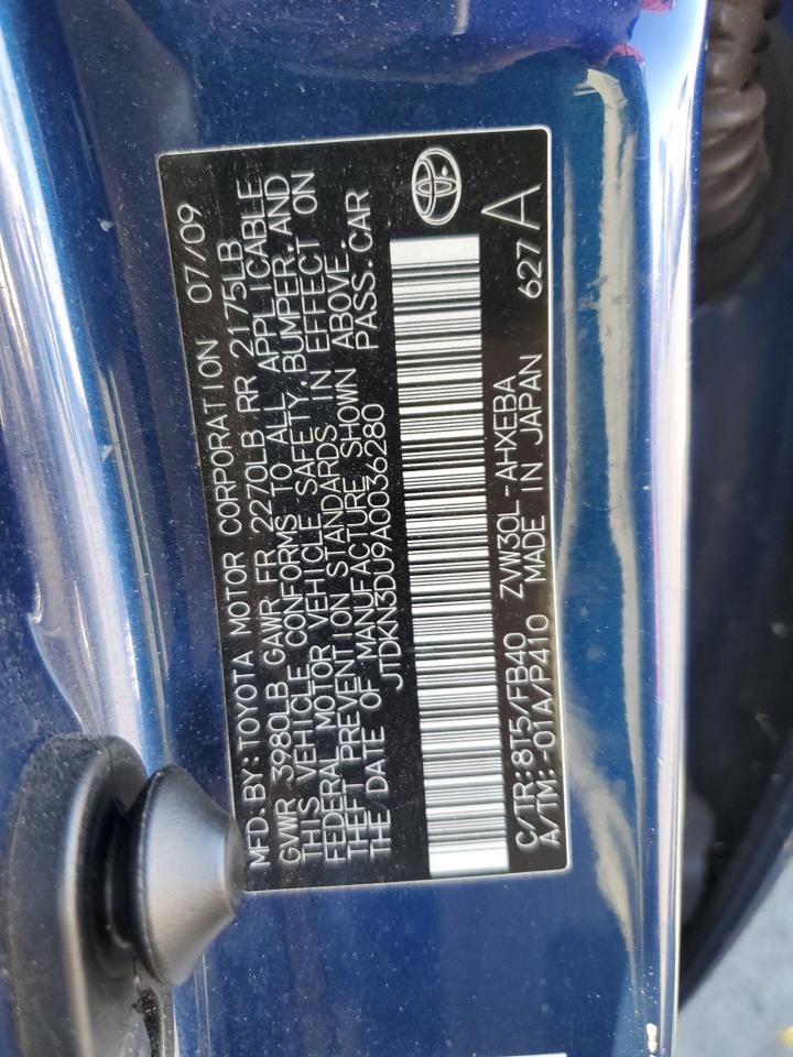 2010 Toyota Prius VIN: JTDKN3DU9A0036280 Lot: 82230765