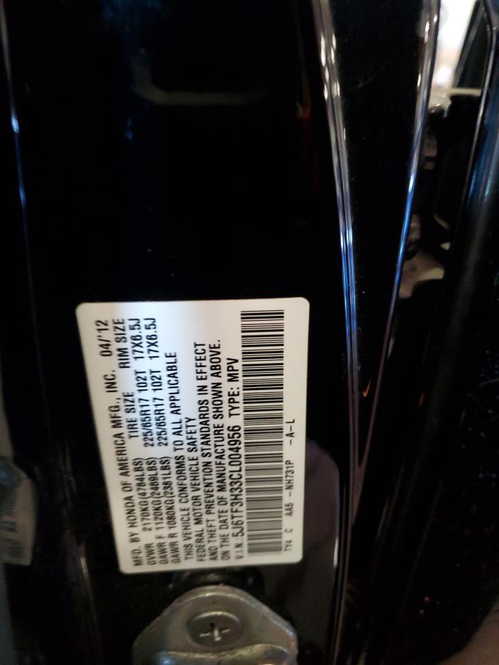 2012 Honda Crosstour Ex VIN: 5J6TF3H33CL004956 Lot: 90409745