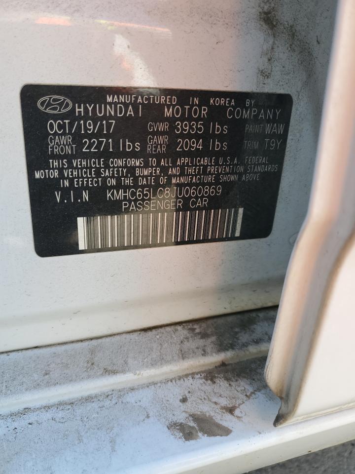 2018 Hyundai Ioniq Blue VIN: KMHC65LC8JU060869 Lot: 82252655