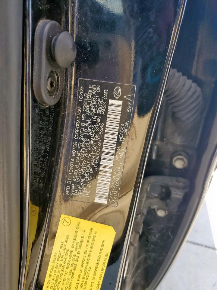 2006 Lexus Es 330 VIN: JTHBA30G165155686 Lot: 81980495