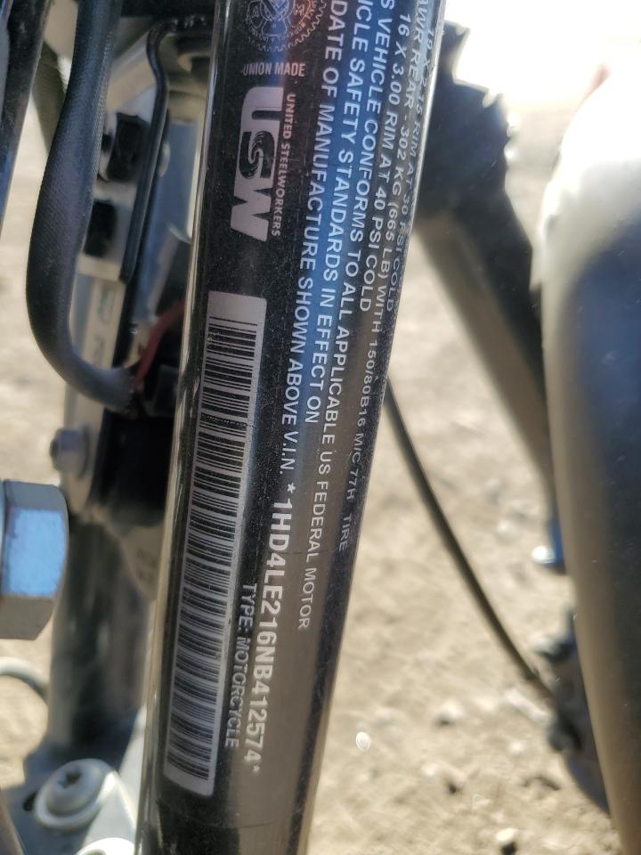 2022 Harley-Davidson Xl883 N VIN: 1HD4LE216NB412574 Lot: 86098825