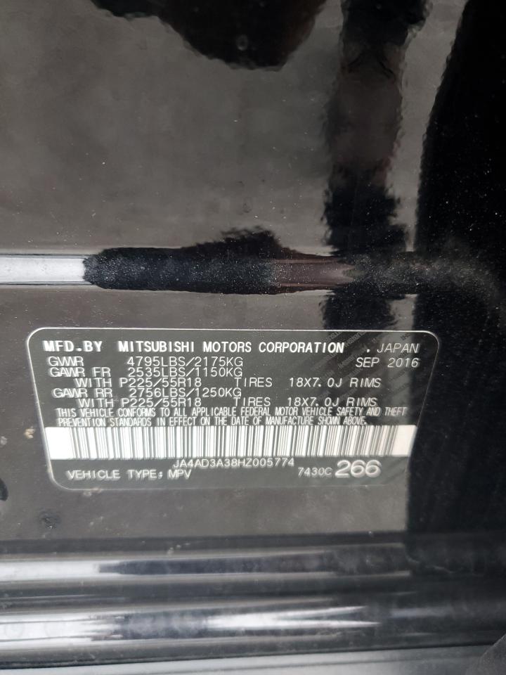 2017 Mitsubishi Outlander Se VIN: JA4AD3A38HZ005774 Lot: 82360745