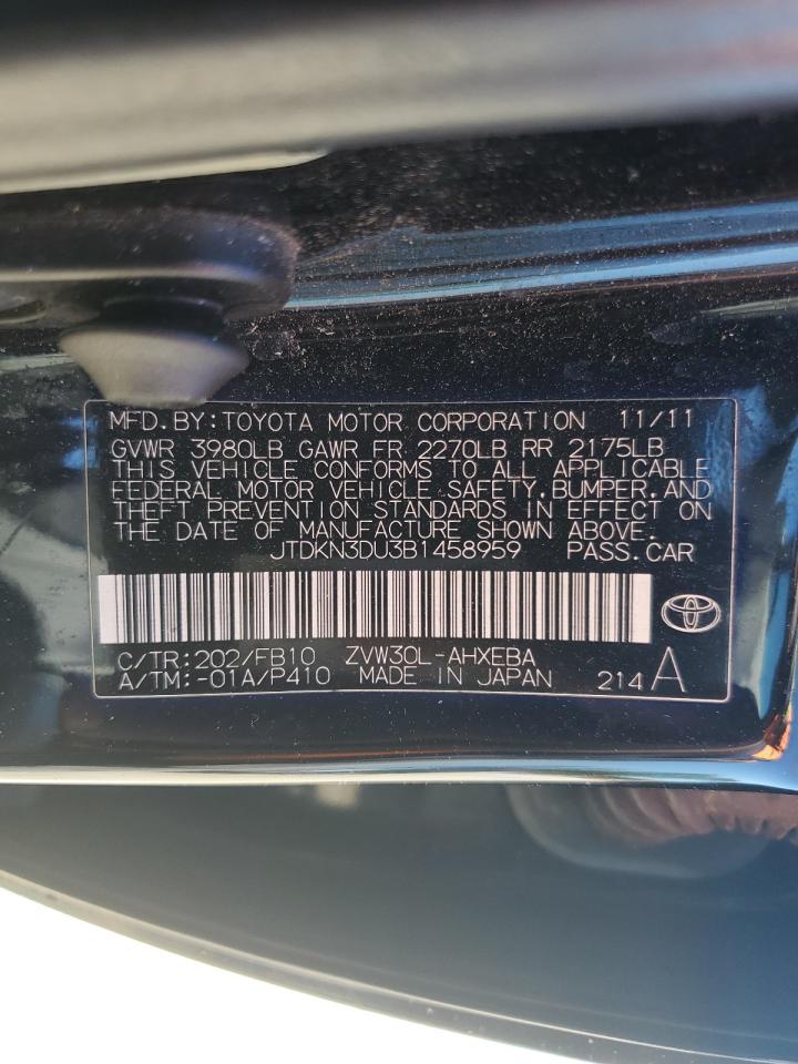 2011 Toyota Prius VIN: JTDKN3DU3B1458959 Lot: 86779035