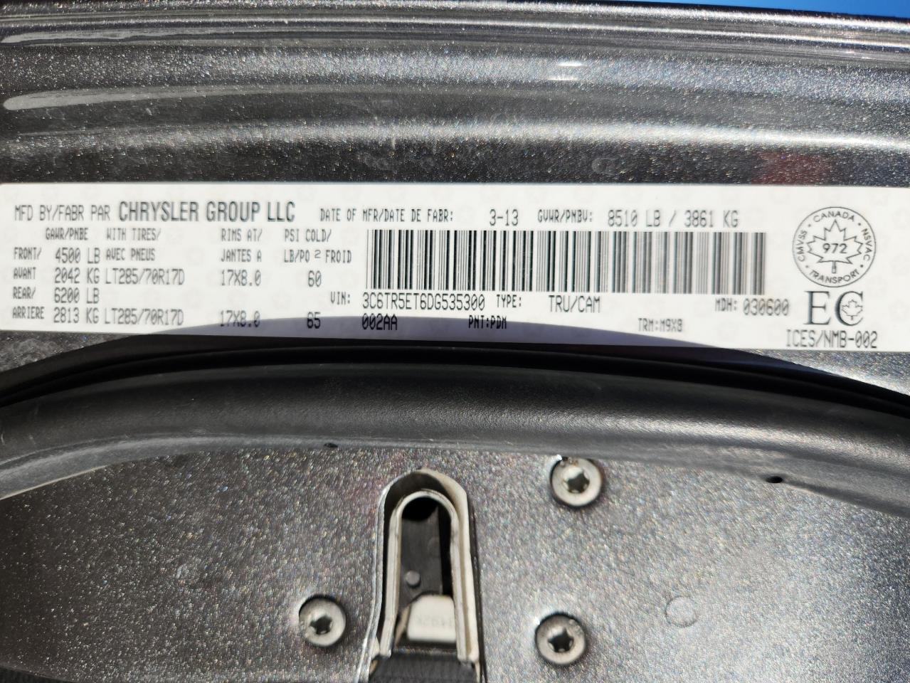 2013 Ram 2500 Powerwagon VIN: 3C6TR5ET6DG535300 Lot: 90605445