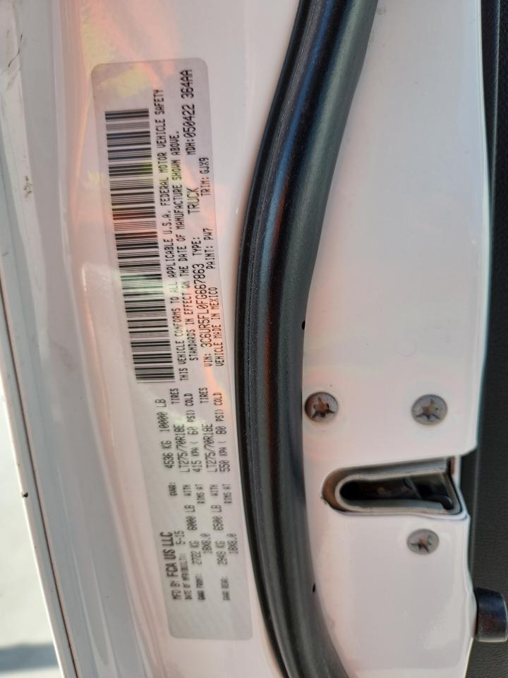 2015 Ram 2500 Laramie VIN: 3C6UR5FL0FG667863 Lot: 87044705