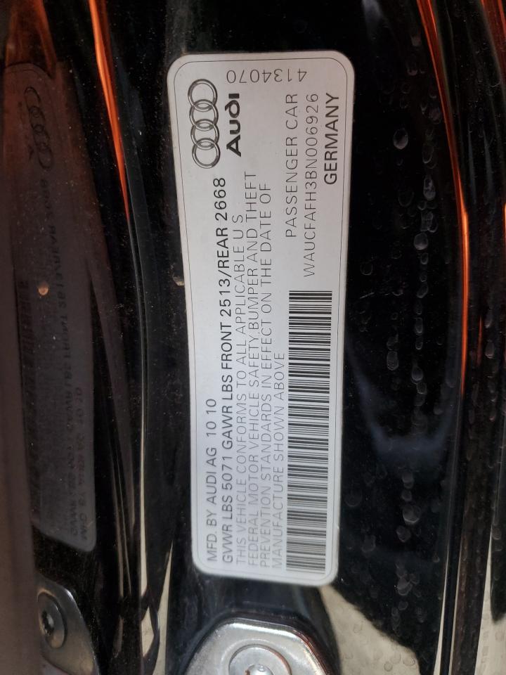 2011 Audi A5 Premium VIN: WAUCFAFH3BN006926 Lot: 85589135