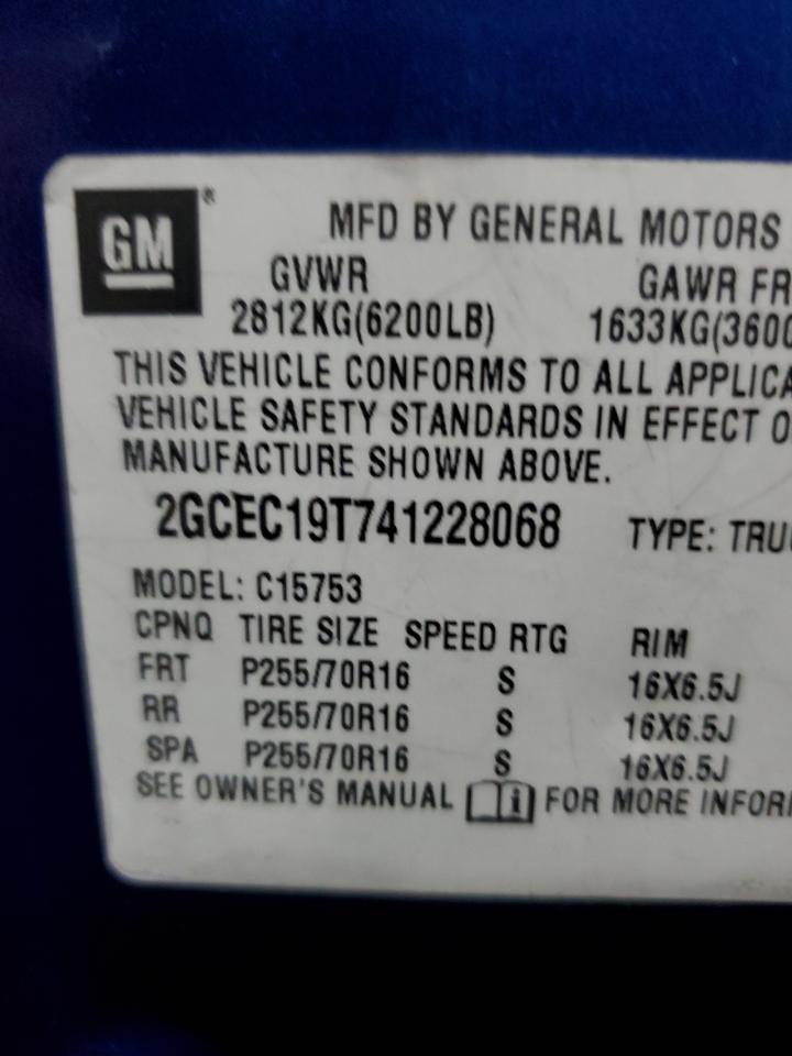 2004 Chevrolet Silverado VIN: 228068 Lot: 86601845