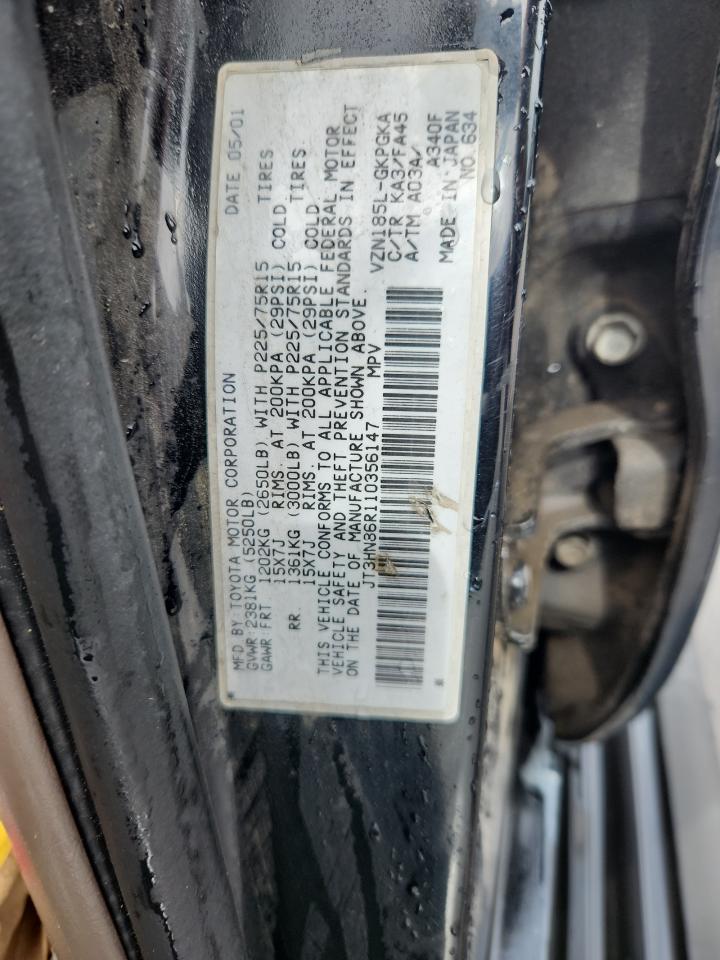 2001 Toyota 4Runner Sr5 VIN: JT3HN86R110356147 Lot: 86244985