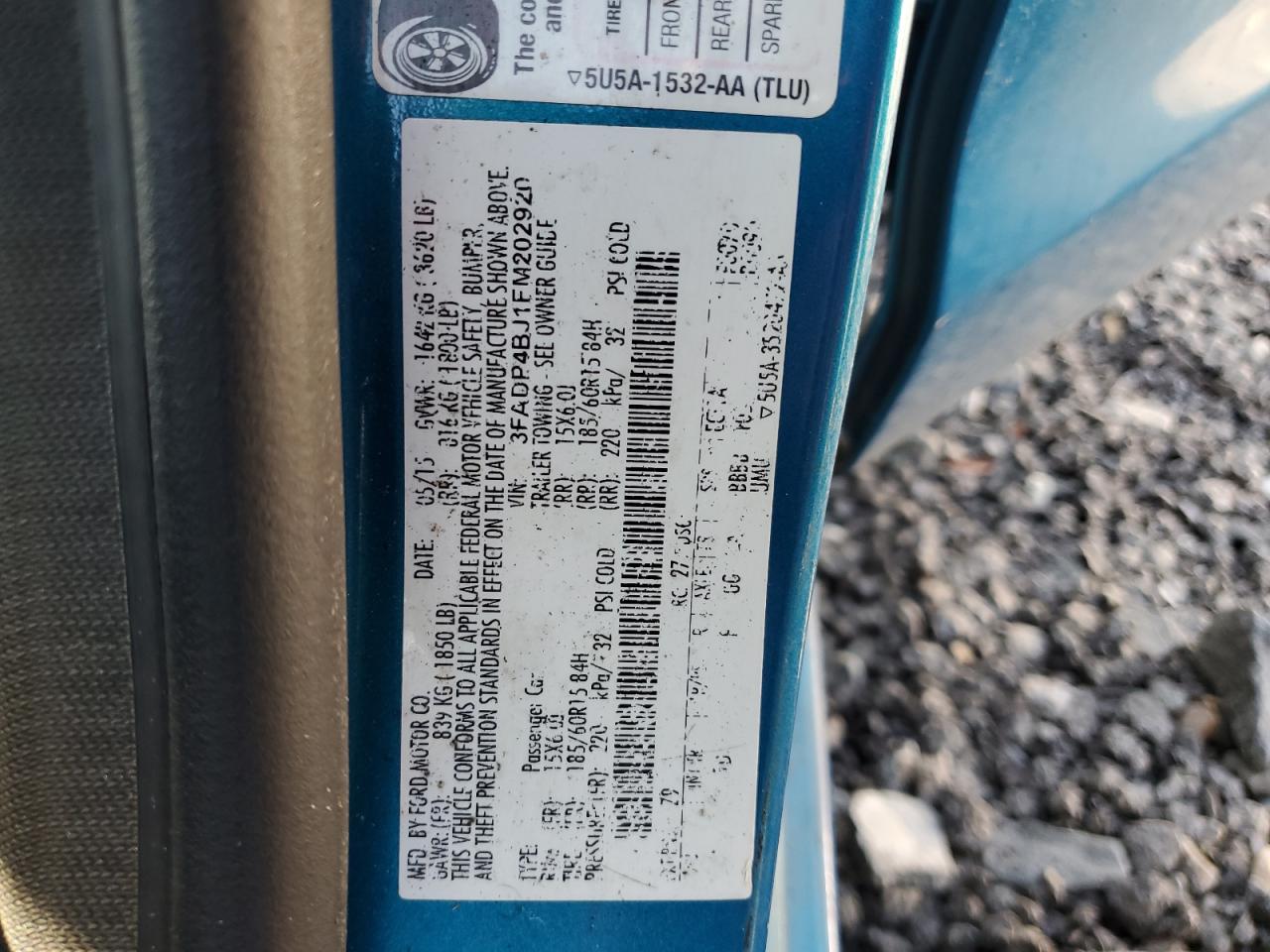 2015 Ford Fiesta Se VIN: 3FADP4BJ1FM202920 Lot: 82427215