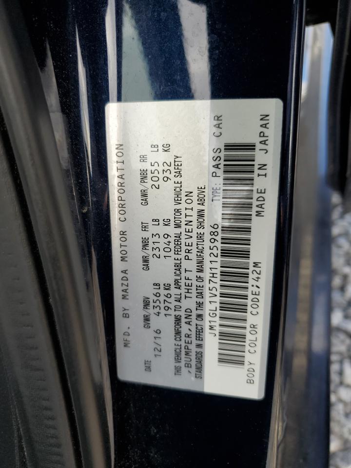 2017 Mazda 6 Touring VIN: JM1GL1V57H1125986 Lot: 91019265