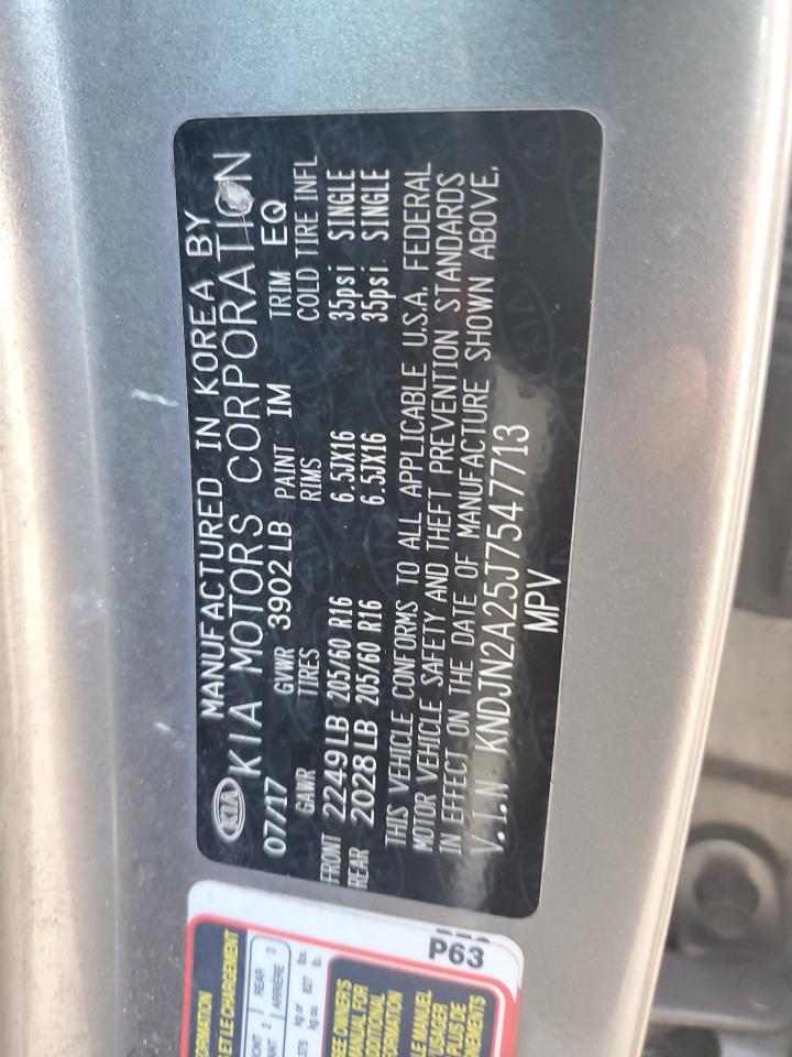 2018 Kia Soul VIN: KNDJN2A25J7547713 Lot: 68522145