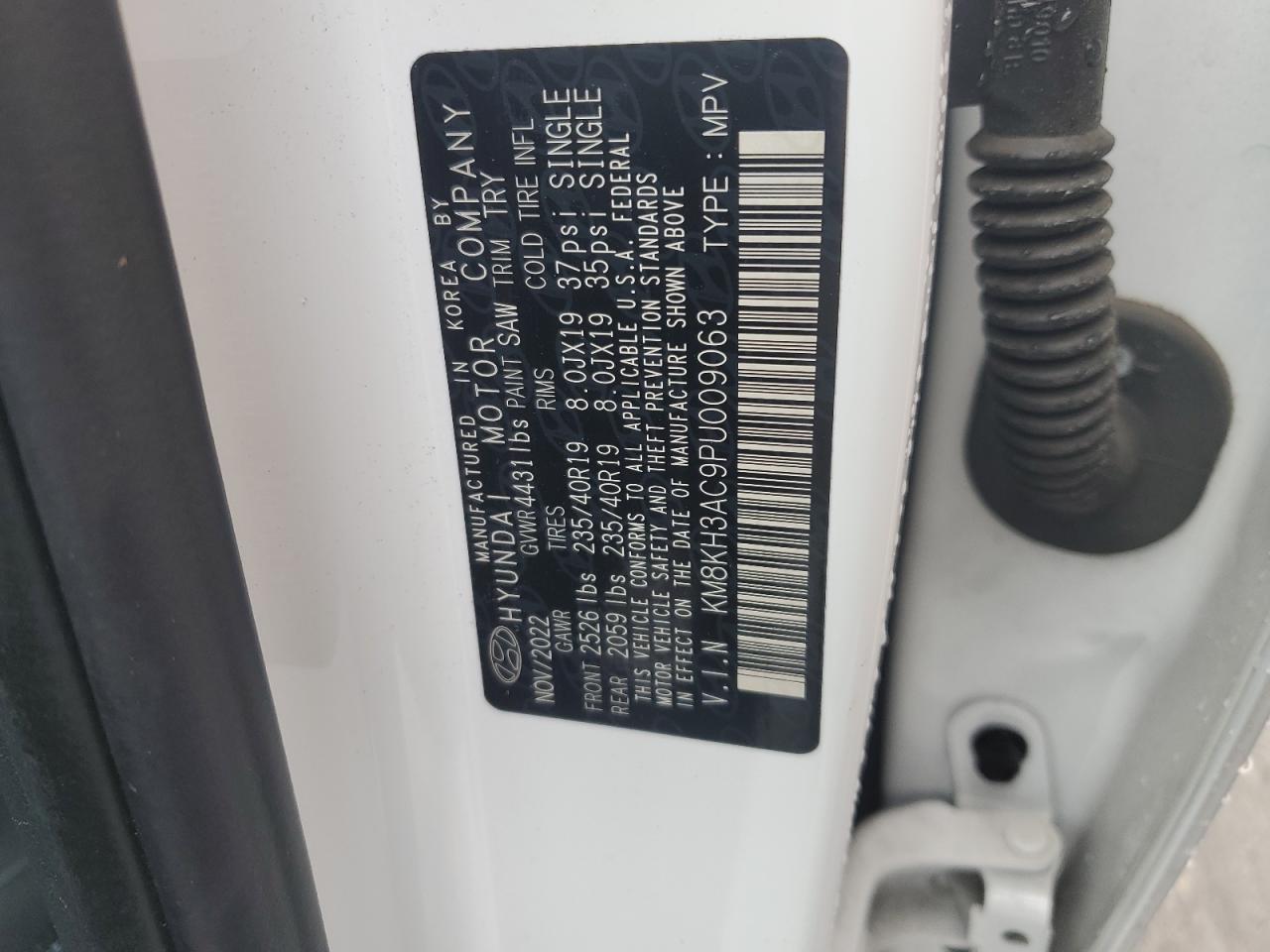 2023 Hyundai Kona N Base VIN: KM8KH3AC9PU009063 Lot: 85352525