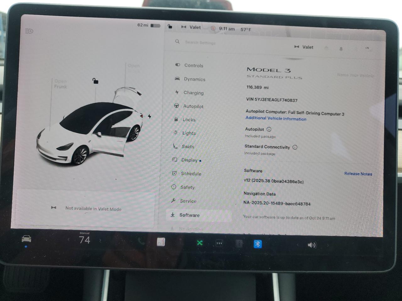 2020 Tesla Model 3 VIN: 5YJ3E1EA0LF740837 Lot: 87121765