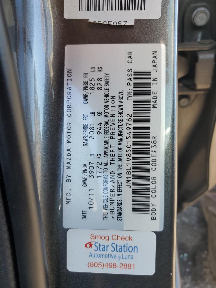 2012 Mazda 3 I VIN: JM1BL1V85C1549762 Lot: 82588235