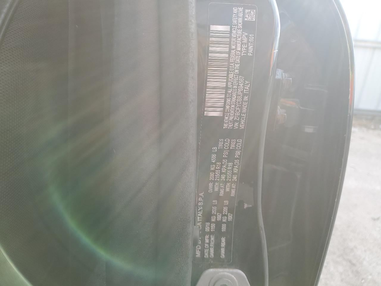 2018 Fiat 500X Trekking VIN: ZFBCFYCB8JP694567 Lot: 85942255