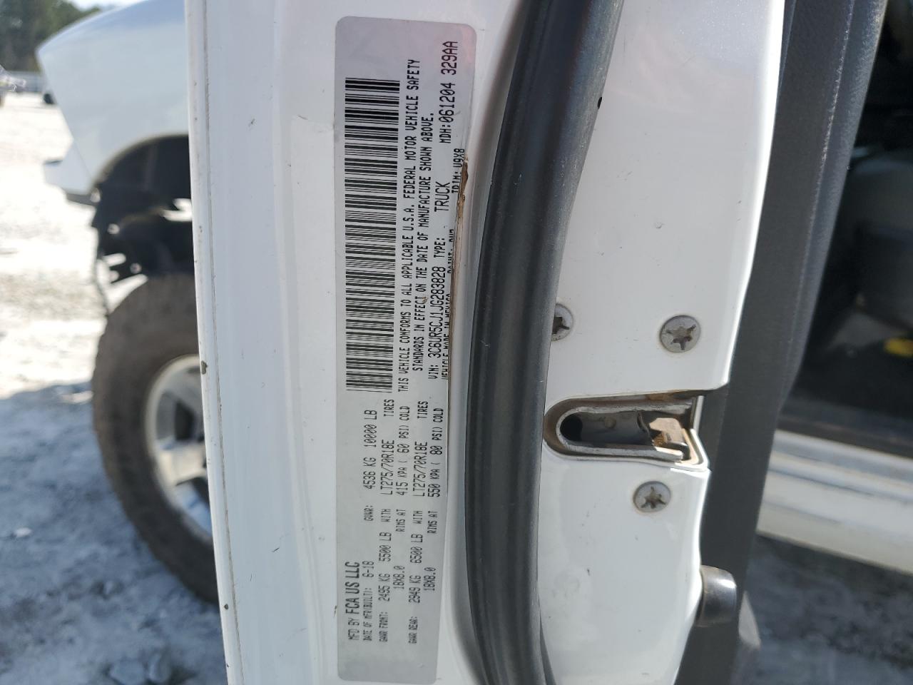 2018 Ram 2500 St VIN: 3C6UR5CJ1JG283828 Lot: 82268885