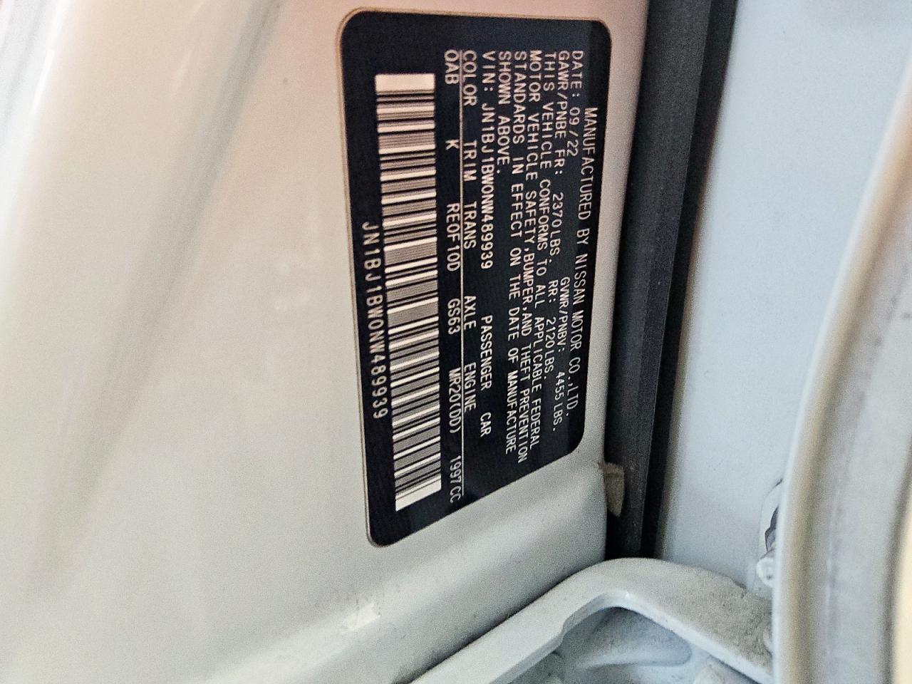 2022 Nissan Rogue Sport Sv VIN: JN1BJ1BW0NW489939 Lot: 85330555