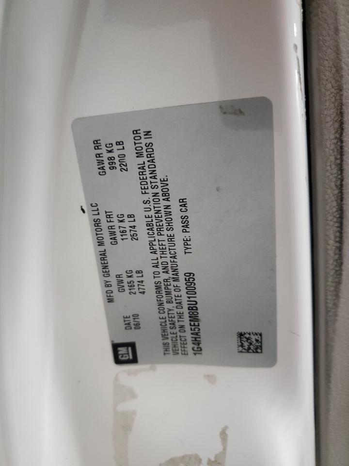 2011 Buick Lucerne Cx VIN: 1G4HA5EM8BU100959 Lot: 89589075