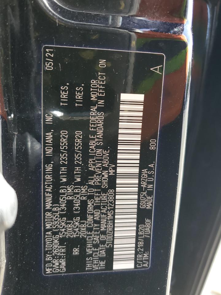2021 Toyota Highlander Limited VIN: 5TDDZRBH1MS123808 Lot: 84579645