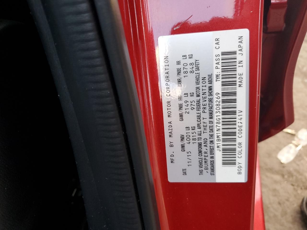 2016 Mazda 3 Grand Touring VIN: JM1BM1N78G1308269 Lot: 85278425