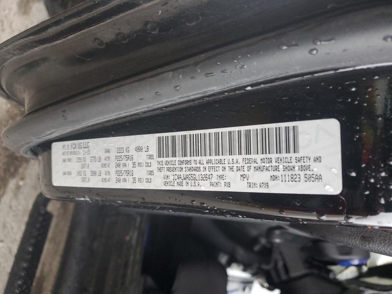 2016 Jeep Wrangler Sport VIN: 1C4AJWAG5GL132647 Lot: 71629025