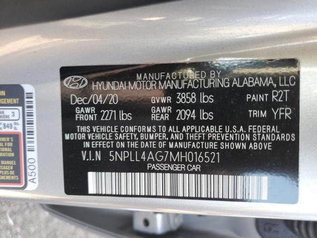 5NPLL4AG7MH016521 Hyundai Elantra SE 12