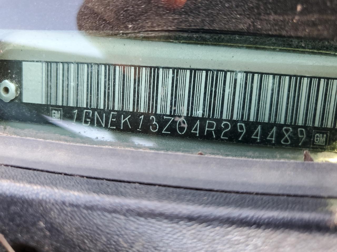 2004 Chevrolet Tahoe K1500 VIN: 1GNEK13Z04R294489 Lot: 75567933