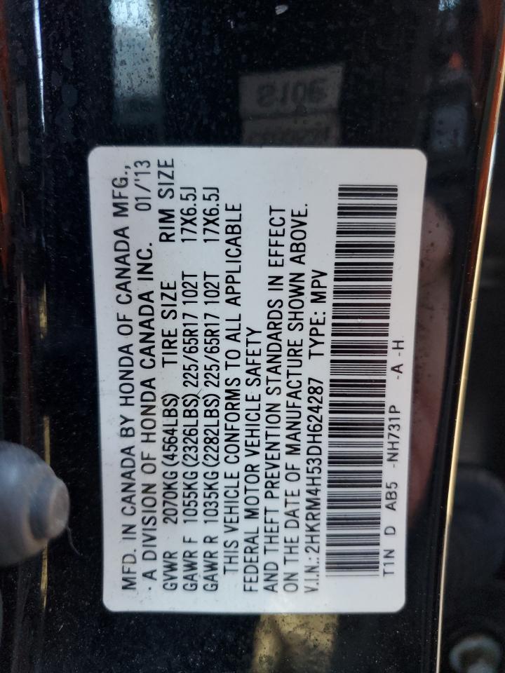 2HKRM4H53DH624287 2013 Honda Cr-V Ex